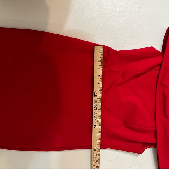 New Karlie Red Shoulder Dress Women Size Large - Picture 3 of 11